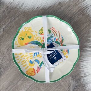 💛💚Roller Rabbit x Target 4pc Vacation Melamine Salad Plates Yellow/Green